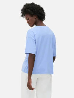 Mujer Primark Tops Y Camisetas|Camiseta Extragrande De Corte Cuadrado