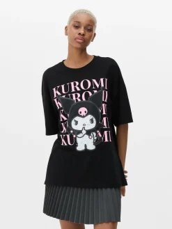Mujer Primark Tops Y Camisetas|Camiseta Extragrande De Kuromi De Hello Kitty