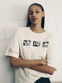 Mujer Primark Tops Y Camisetas|Camiseta Extragrande Mickey Mouse X Keith Haring