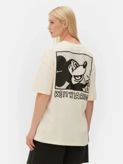 Mujer Primark Tops Y Camisetas|Camiseta Extragrande Mickey Mouse X Keith Haring