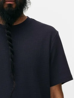 Hombre Primark Tops Y Camisetas|Camiseta Gofrada De Cuello Redondo