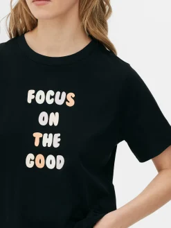 Mujer Primark Tops Y Camisetas|Camiseta Gráfica De Corte Recto