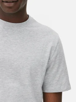 Hombre Primark Tops Y Camisetas|Camiseta Jaspeada De Corte Recto