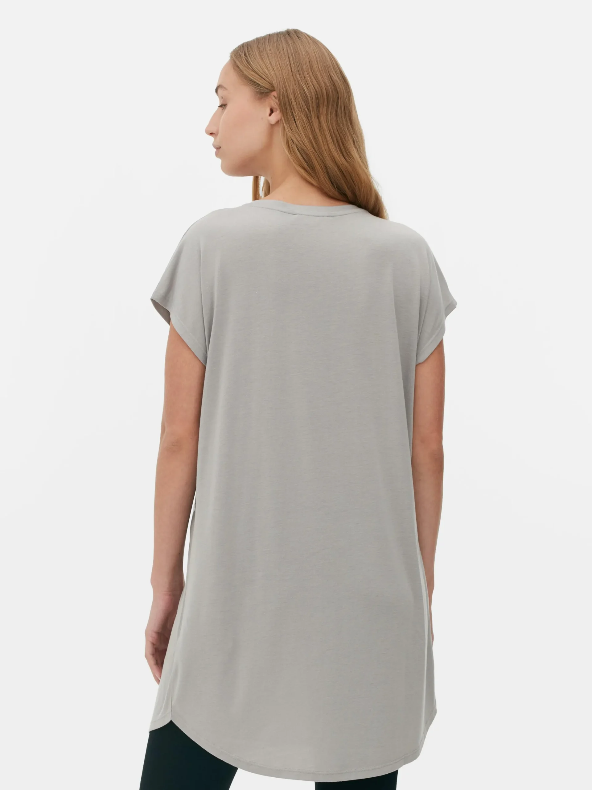 Mujer Primark Tops Y Camisetas|Camiseta Larga De Cuello Redondo