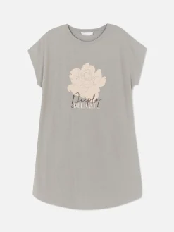 Mujer Primark Tops Y Camisetas|Camiseta Larga De Cuello Redondo