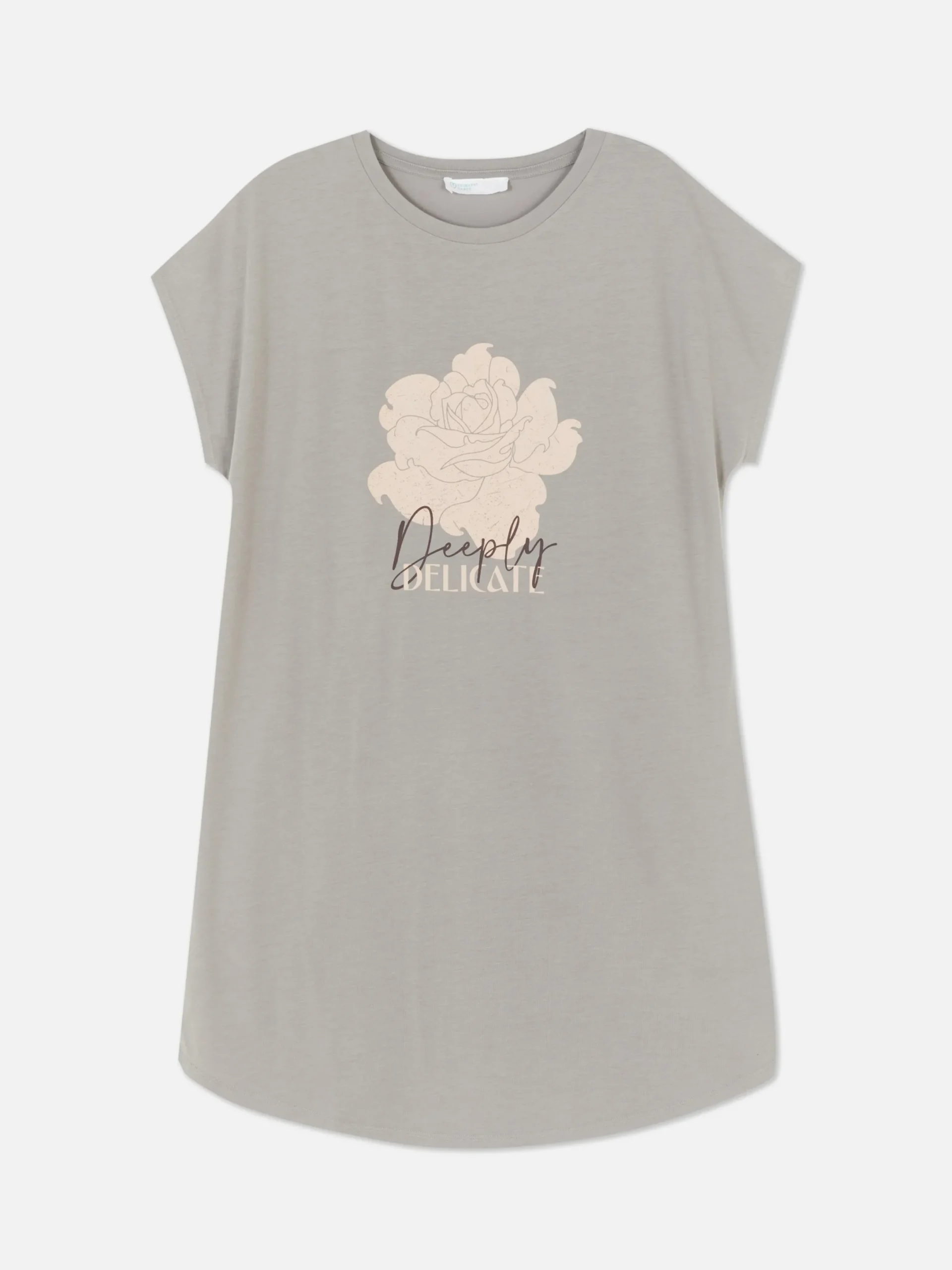 Mujer Primark Tops Y Camisetas|Camiseta Larga De Cuello Redondo