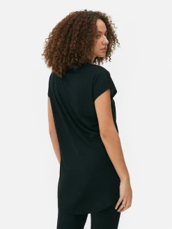 Mujer Primark Tops Y Camisetas|Camiseta Larga De Cuello Redondo