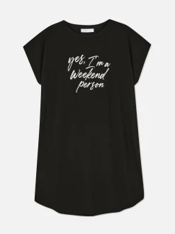 Mujer Primark Tops Y Camisetas|Camiseta Larga De Cuello Redondo