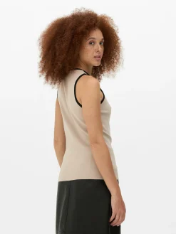 Mujer Primark Tops Y Camisetas|Camiseta Larga Sin Mangas De Cuello Redondo