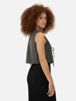 Mujer Primark Tops Y Camisetas|Camiseta Sin Mangas Con Nudo Delantero