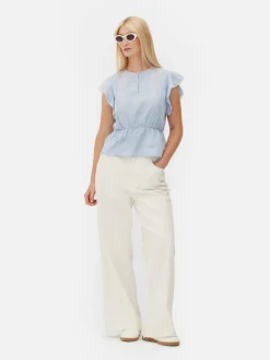 Mujer Primark Camisas Y Blusas|Camiseta Victoriana Sin Mangas Con Bordado Inglés