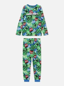 Niños Primark Pijamas Y Ropa Para Dormir|Camiseta Y Pantalón De Pijama Con Grafitis Minecraft