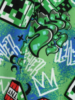 Niños Primark Pijamas Y Ropa Para Dormir|Camiseta Y Pantalón De Pijama Con Grafitis Minecraft