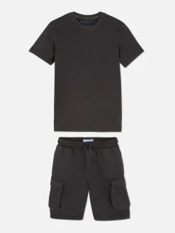 Niños Primark Conjuntos Y Sets|Camiseta Y Pantalones Cortos Cargo Para Niño Mayor