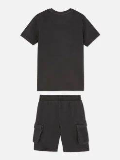 Niños Primark Conjuntos Y Sets|Camiseta Y Pantalones Cortos Cargo Para Niño Mayor