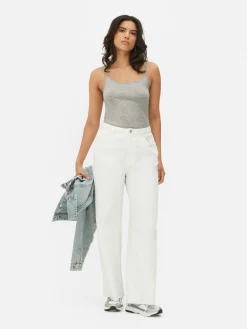 Mujer Primark Tops Y Camisetas|Camisola Elástica Con Cuello Redondo