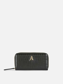 Mujer Primark Bolsos Y Monederos|Cartera De Piel De Cocodrilo Sintética Con Inicial