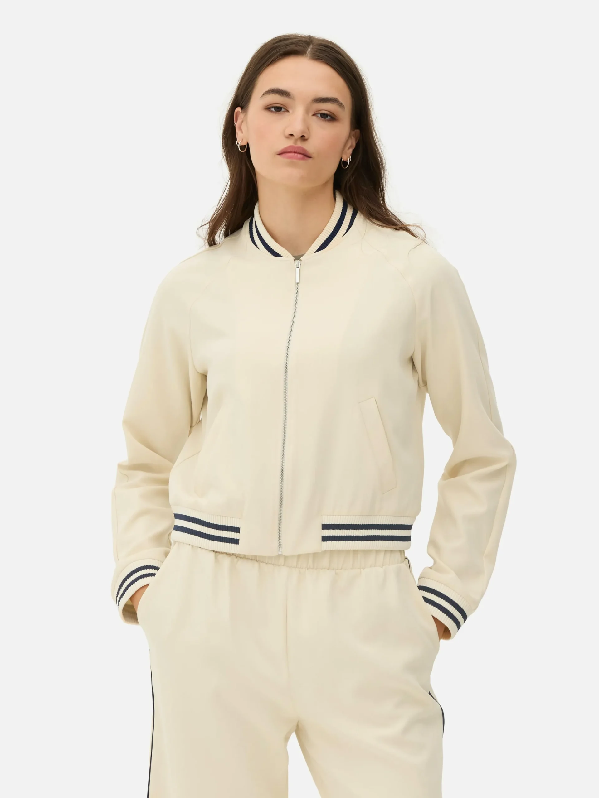 Mujer Primark Abrigos Y Chaquetas|Cazadora Bómber Con Ribete A Rayas