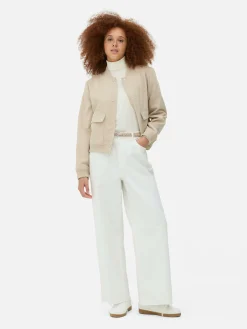 Mujer Primark Abrigos Y Chaquetas|Cazadora Bómber Tejida Combinable