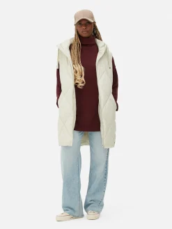 Mujer Primark Abrigos Y Chaquetas|Chaleco Acolchado Con Capucha