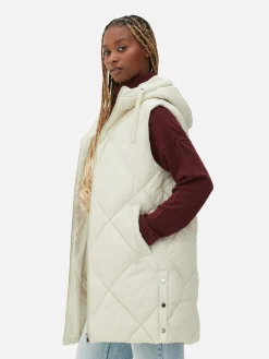 Mujer Primark Abrigos Y Chaquetas|Chaleco Acolchado Con Capucha