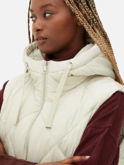 Mujer Primark Abrigos Y Chaquetas|Chaleco Acolchado Con Capucha