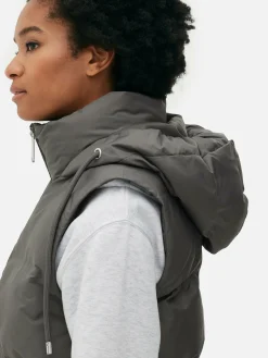 Mujer Primark Abrigos Y Chaquetas|Chaleco Acolchado Con Capucha