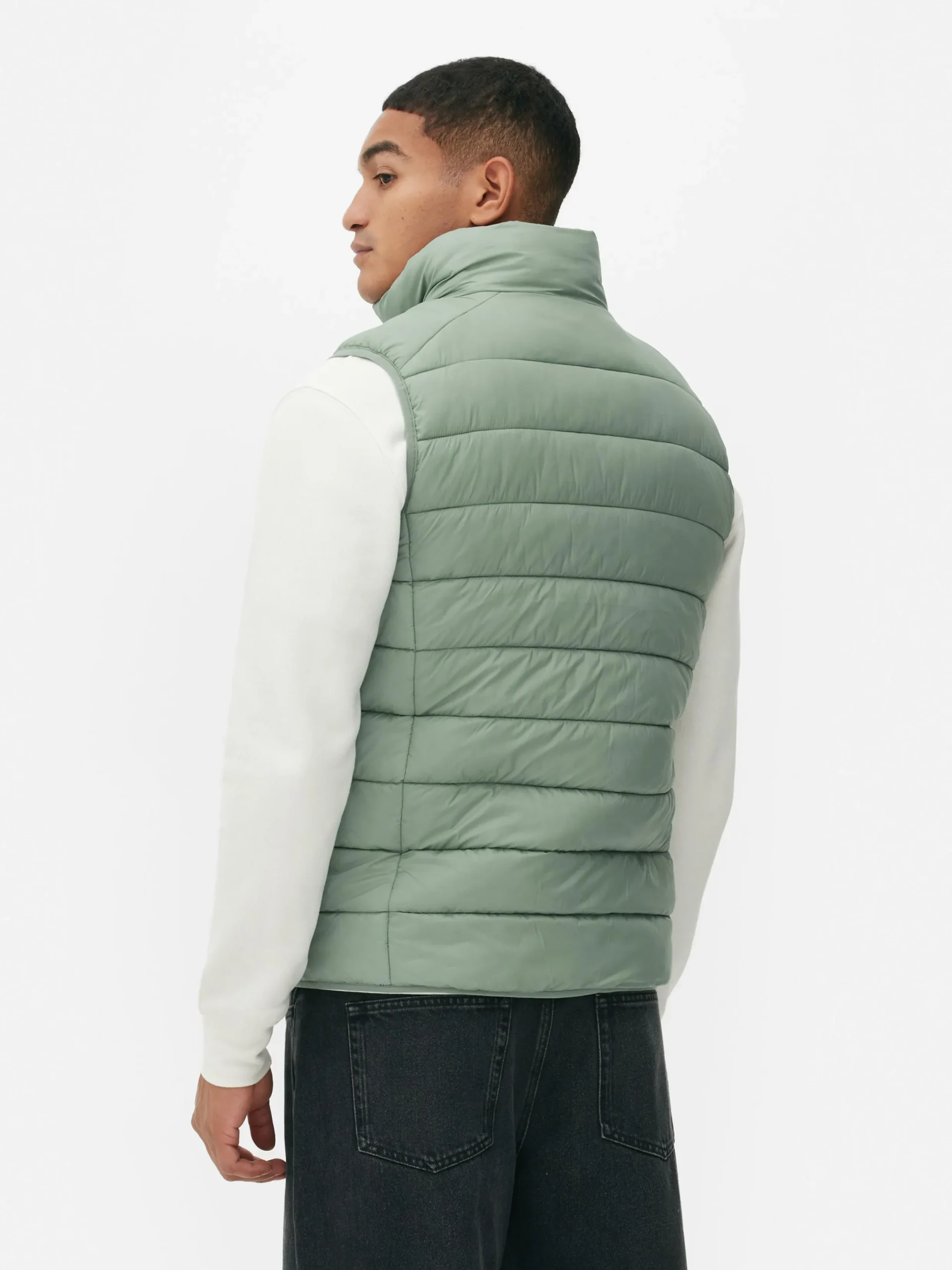 Hombre Primark Abrigos Y Chaquetas|Chaleco Acolchado Con Cremallera Integral