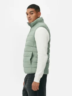 Hombre Primark Abrigos Y Chaquetas|Chaleco Acolchado Con Cremallera Integral