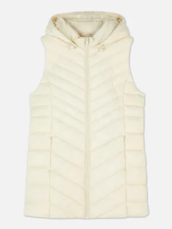 Mujer Primark Abrigos Y Chaquetas|Chaleco Acolchado De Corte Largo