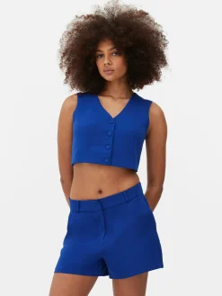 Mujer Primark Blazers|Chaleco Corto Con Botonadura Simple