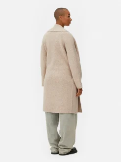 Mujer Primark Jerseys Y Cárdigans|Chaqueta Larga De Punto Con Cuello Esmoquin