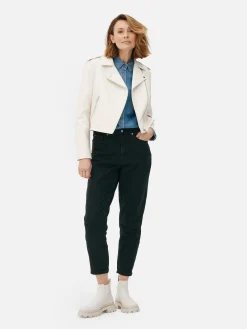 Mujer Primark Abrigos Y Chaquetas|Chaqueta Motera Básica De Cuero Sintético