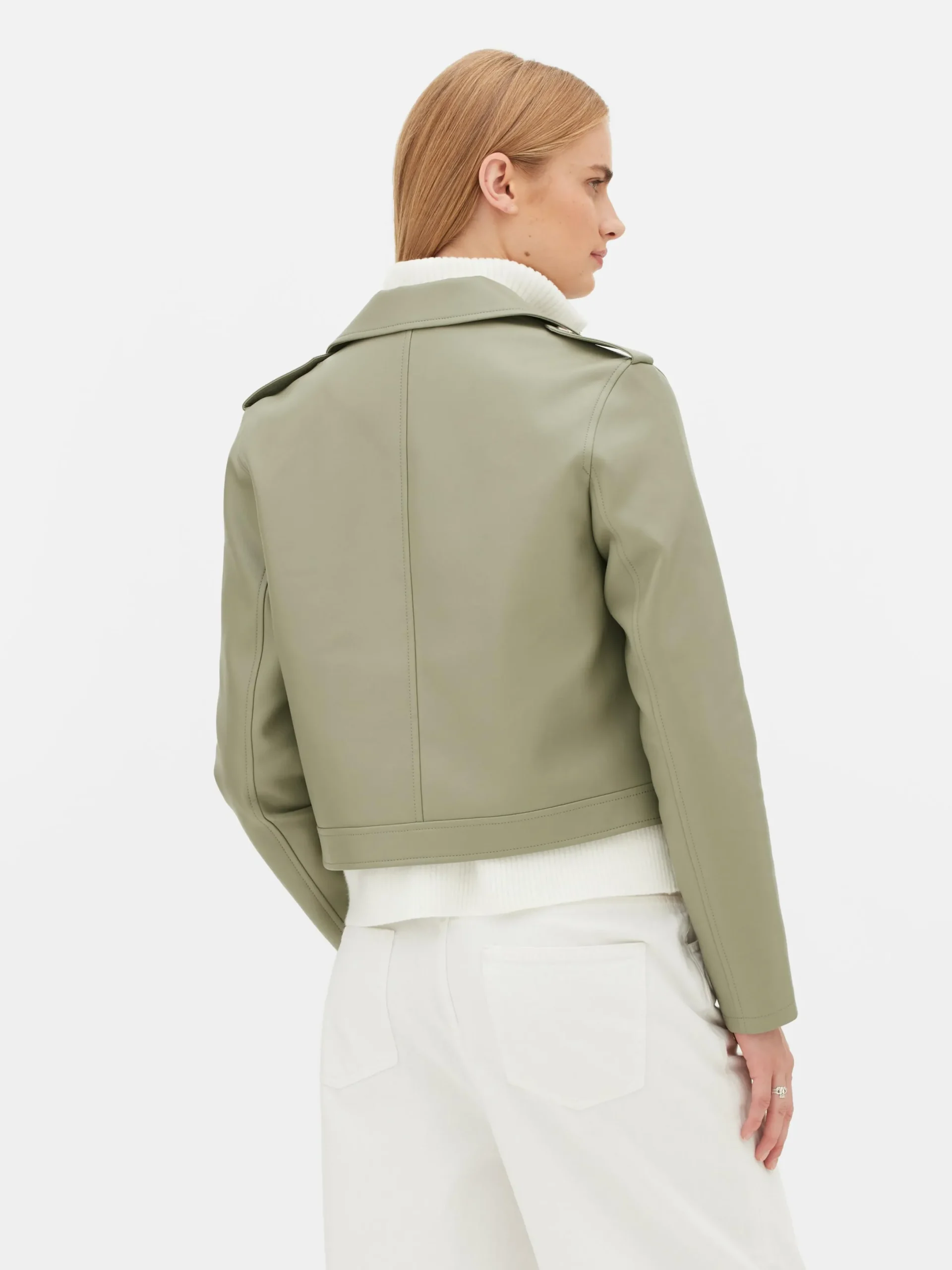 Mujer Primark Abrigos Y Chaquetas|Chaqueta Motera Básica De Cuero Sintético