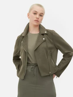 Mujer Primark Abrigos Y Chaquetas|Chaqueta Motera De Antelina