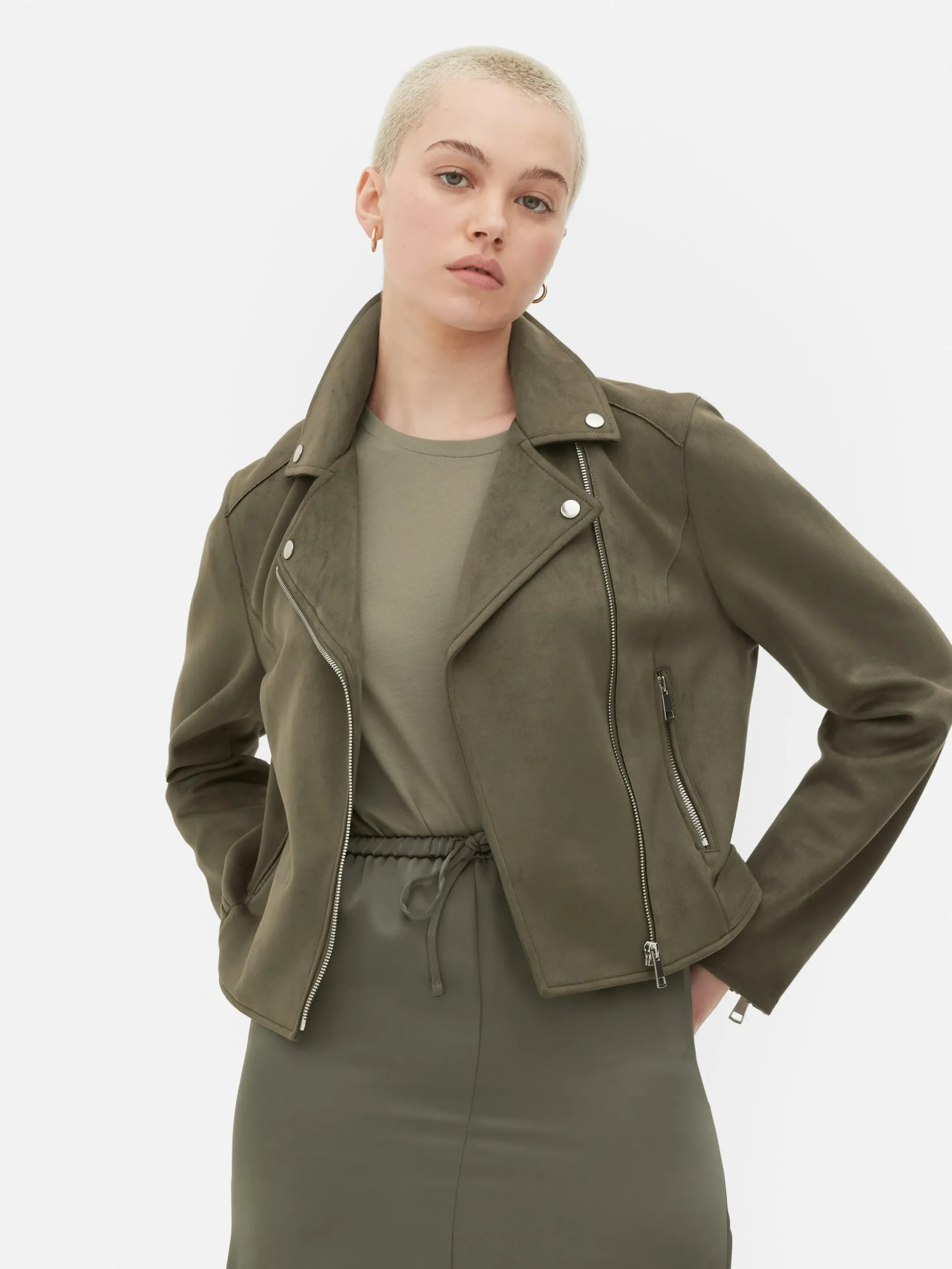 Mujer Primark Abrigos Y Chaquetas|Chaqueta Motera De Antelina