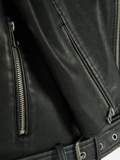 Mujer Primark Abrigos Y Chaquetas|Chaqueta Motera De Piel Sintética Efecto Desgastado