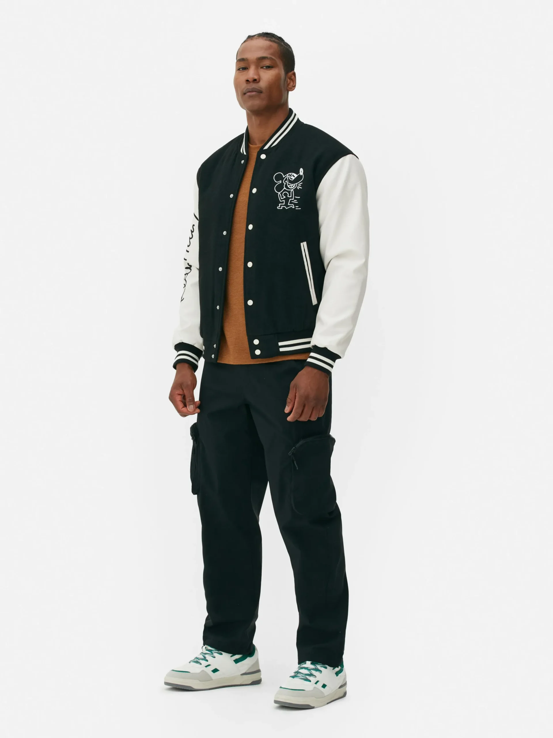 Hombre Primark Abrigos Y Chaquetas|Chaqueta Universitaria De Keith Haring Para Disney