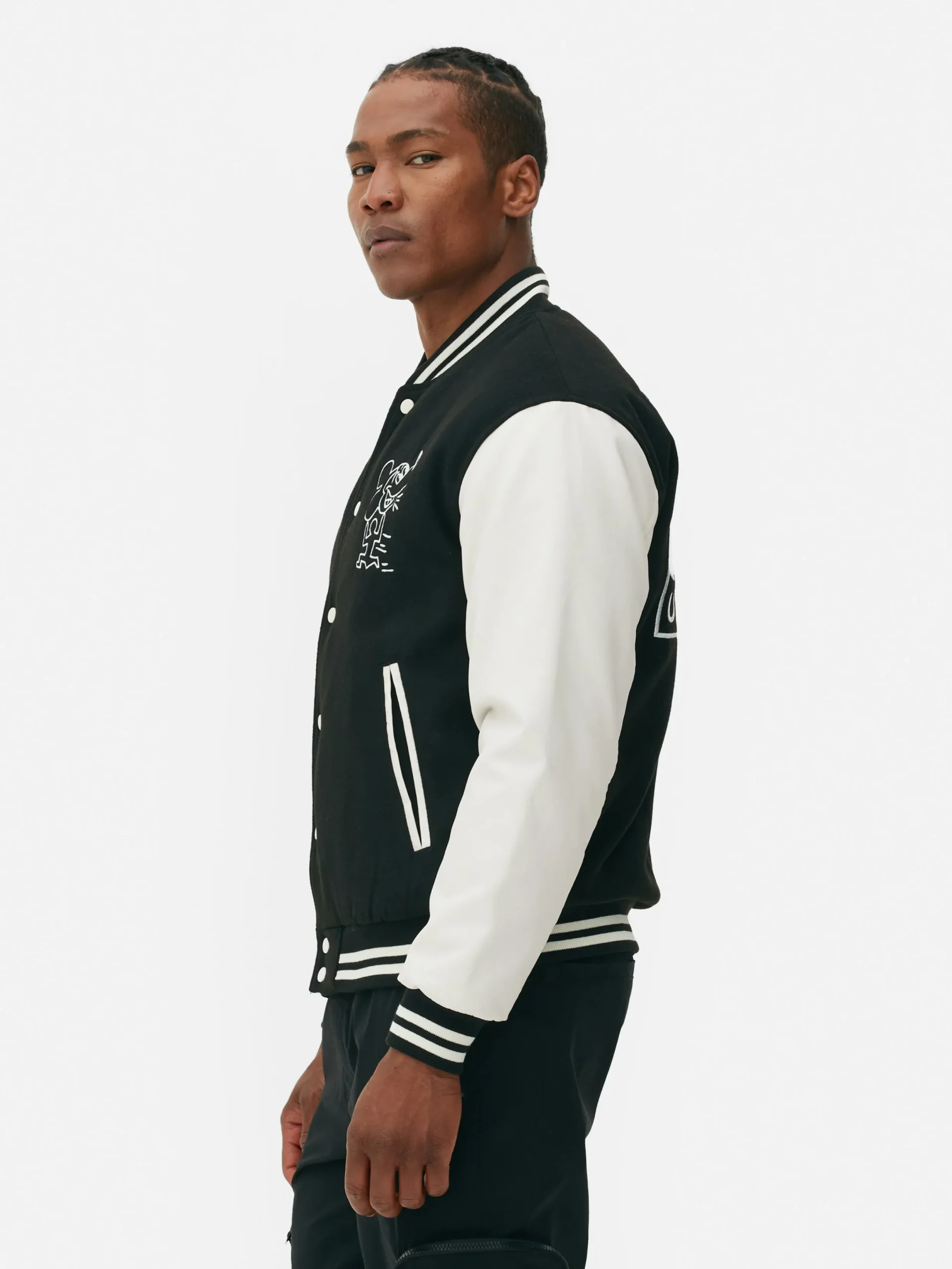 Hombre Primark Abrigos Y Chaquetas|Chaqueta Universitaria De Keith Haring Para Disney