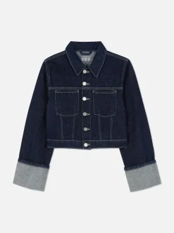 Mujer Primark Abrigos Y Chaquetas|Chaqueta Vaquera Con Paneles Y Puños Vueltos