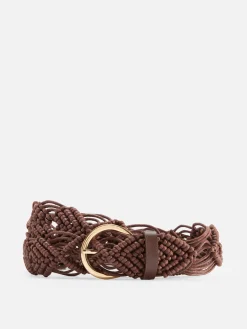 Mujer Primark Cinturones|Cinturón De Ganchillo Con Hebilla