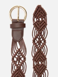 Mujer Primark Cinturones|Cinturón De Ganchillo Con Hebilla