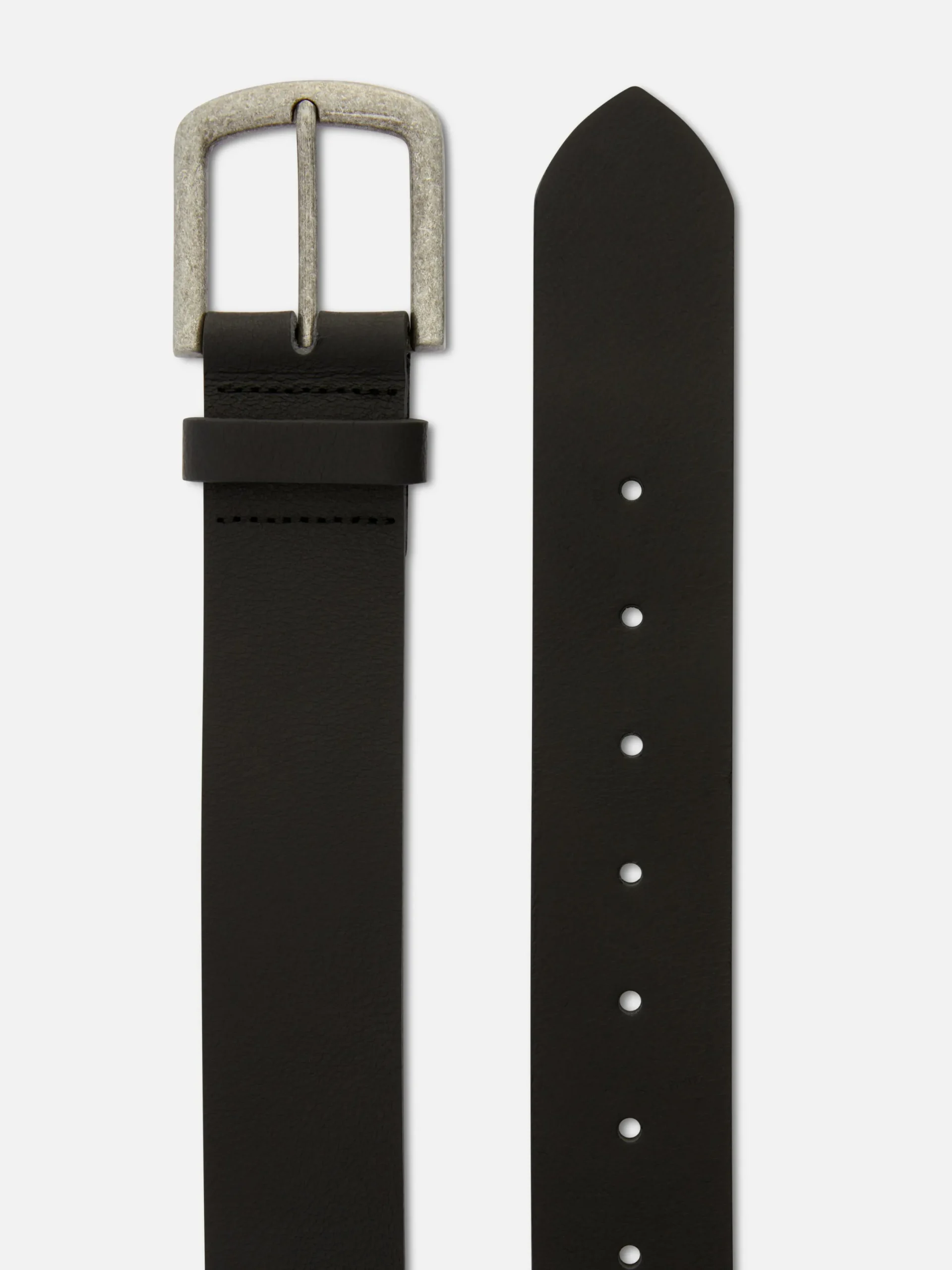 Hombre Primark Cinturones|Cinturón De Piel Con Hebilla Cuadrada