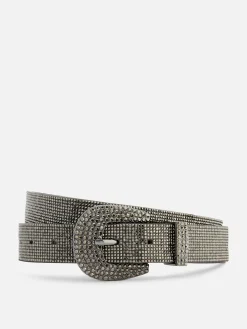 Mujer Primark Cinturones|Cinturón De Strass Con Hebilla