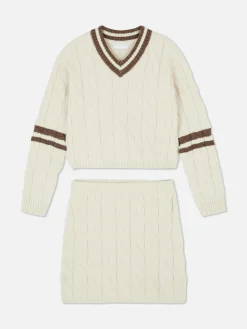 Niños Primark Conjuntos Y Sets|Conjunto De Falda Y Jersey De Punto De Ochos