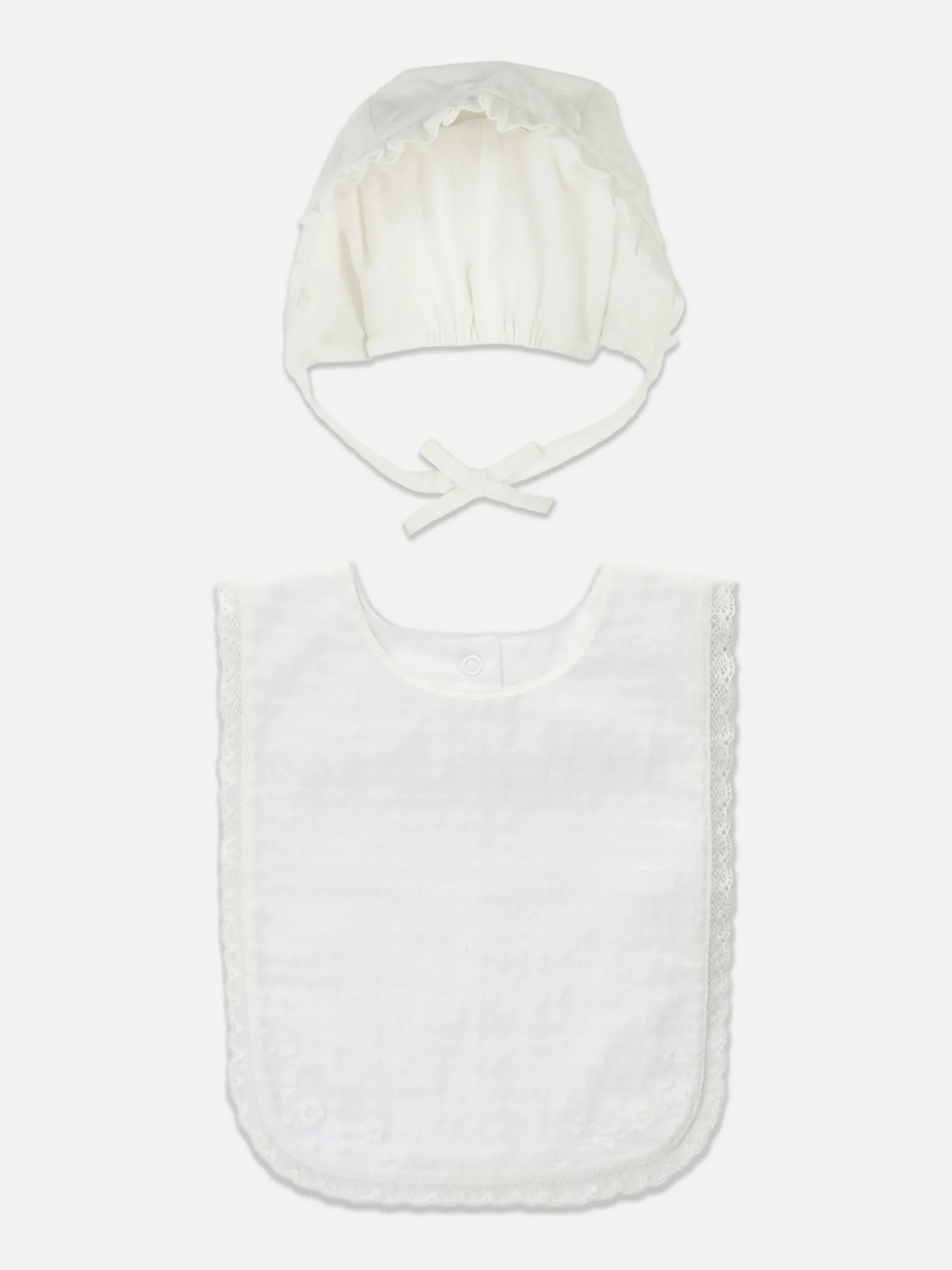 Primark Habitación Bebé|Lactancia|Conjunto De Gorro Y Babero Formales