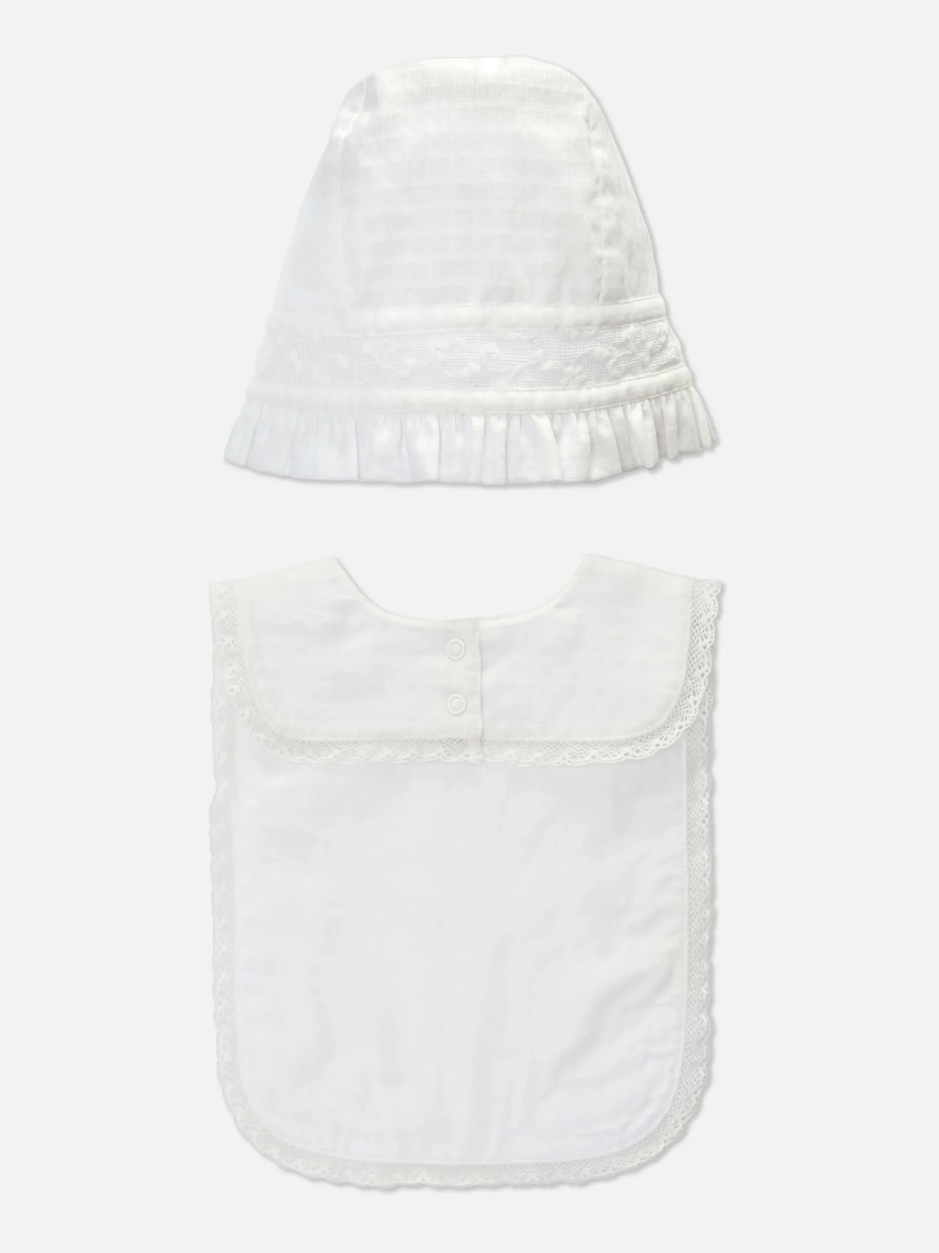 Primark Habitación Bebé|Lactancia|Conjunto De Gorro Y Babero Formales