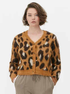 Mujer Primark Jerseys Y Cárdigans|Cárdigan Corto Con Estampado De Leopardo