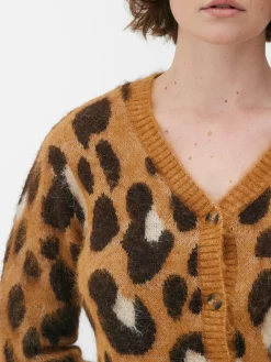 Mujer Primark Jerseys Y Cárdigans|Cárdigan Corto Con Estampado De Leopardo