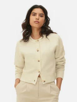 Mujer Primark Jerseys Y Cárdigans|Cárdigan De Cuello Redondo Con Botones